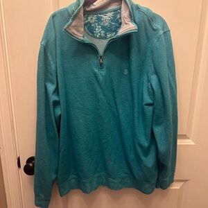 Xxl Izod Teal Quarter-Zip Pullover